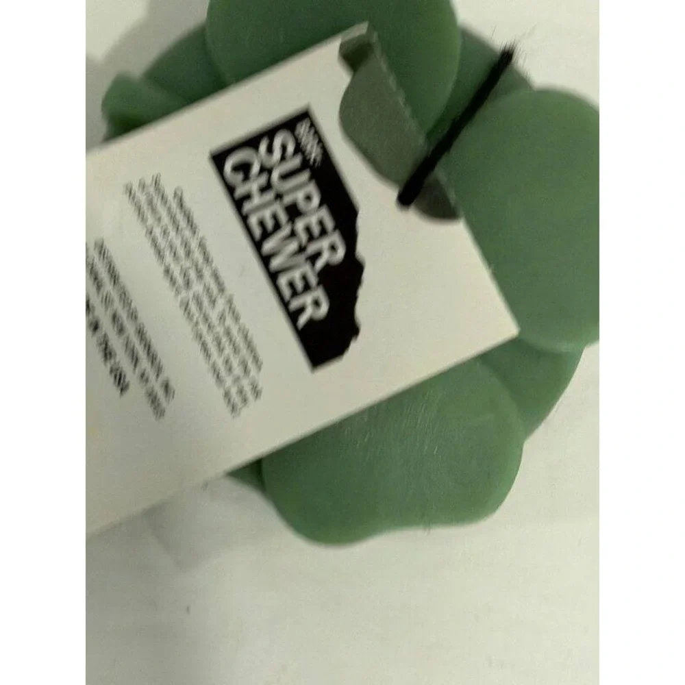 Bark Box Fur Leaf Clover‎ Super Chewer Dog Toy New Size M L 20+ lbs